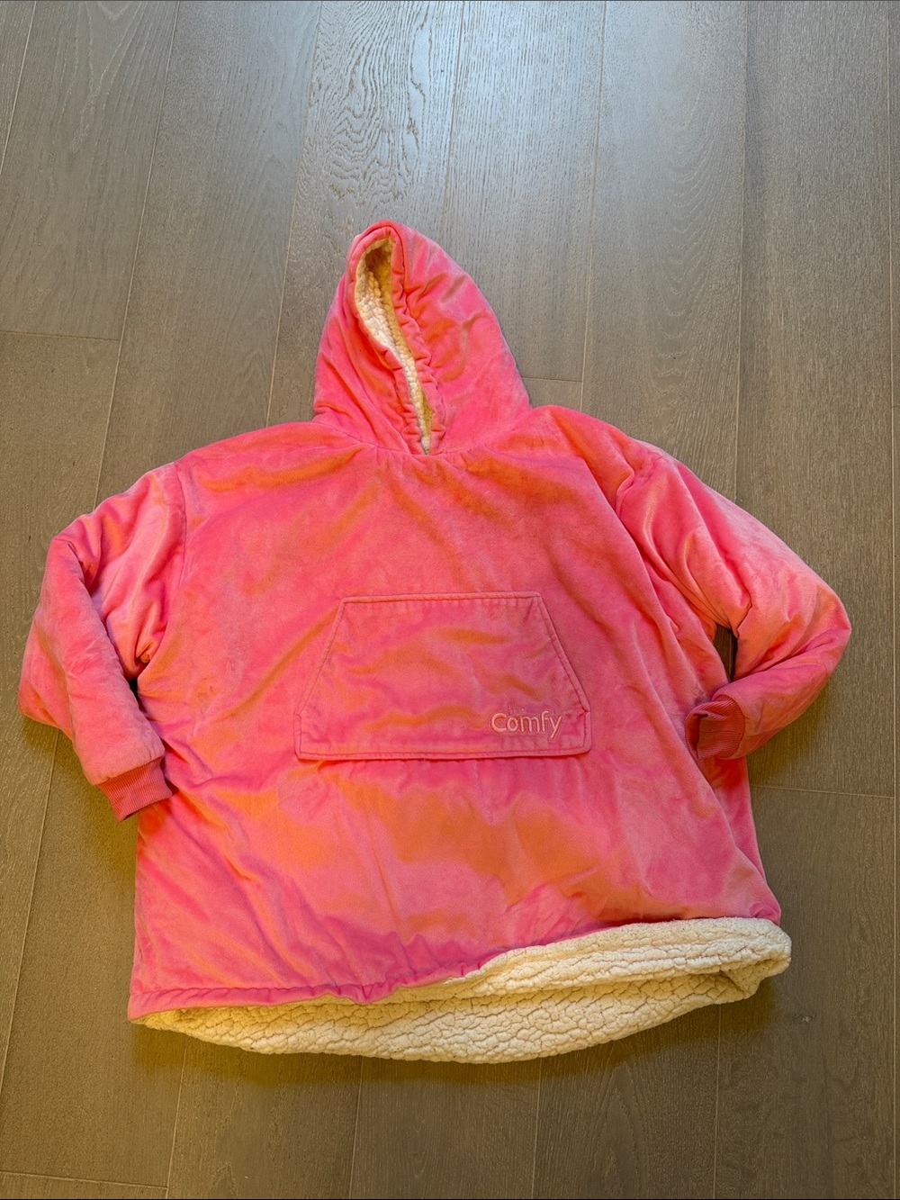 COMFY Kids Plush Hooded Pullover - Pink
